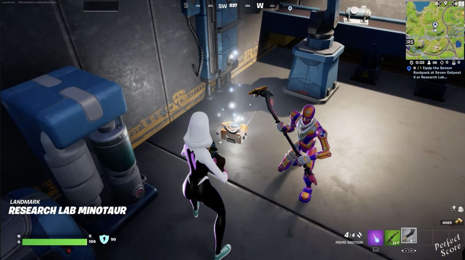 Fortnite How to use the sensor backpack to record Zero Point energy