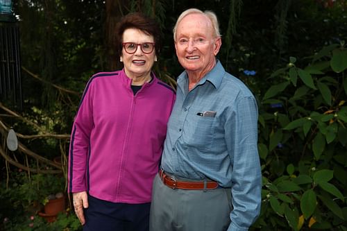 Billie Jean King and Rod Laver at The Championships - Wimbledon 2018.