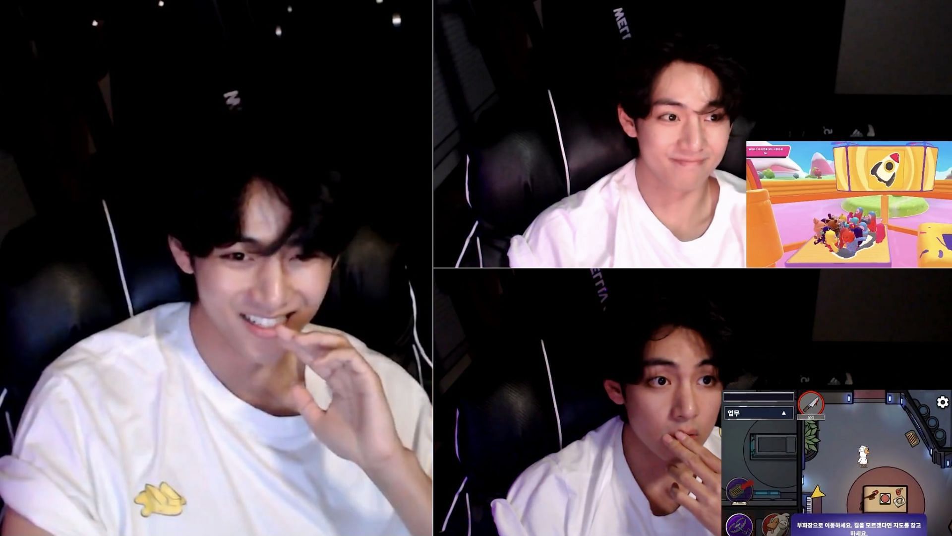 A few stills from the gaming Weverse Live with BTS