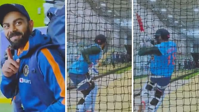 [Watch] Upbeat Virat Kohli looks in sublime form in Adelaide's indoor nets ahead of clash vs BAN in T20 World Cup 2022