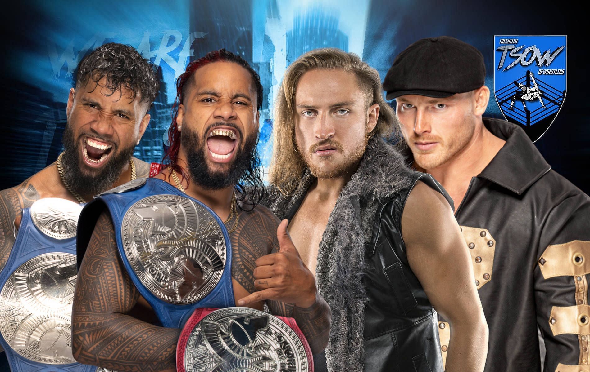 The Usos will defend the Undisputed WWE Tag Team Championships against the Brawling Brutes