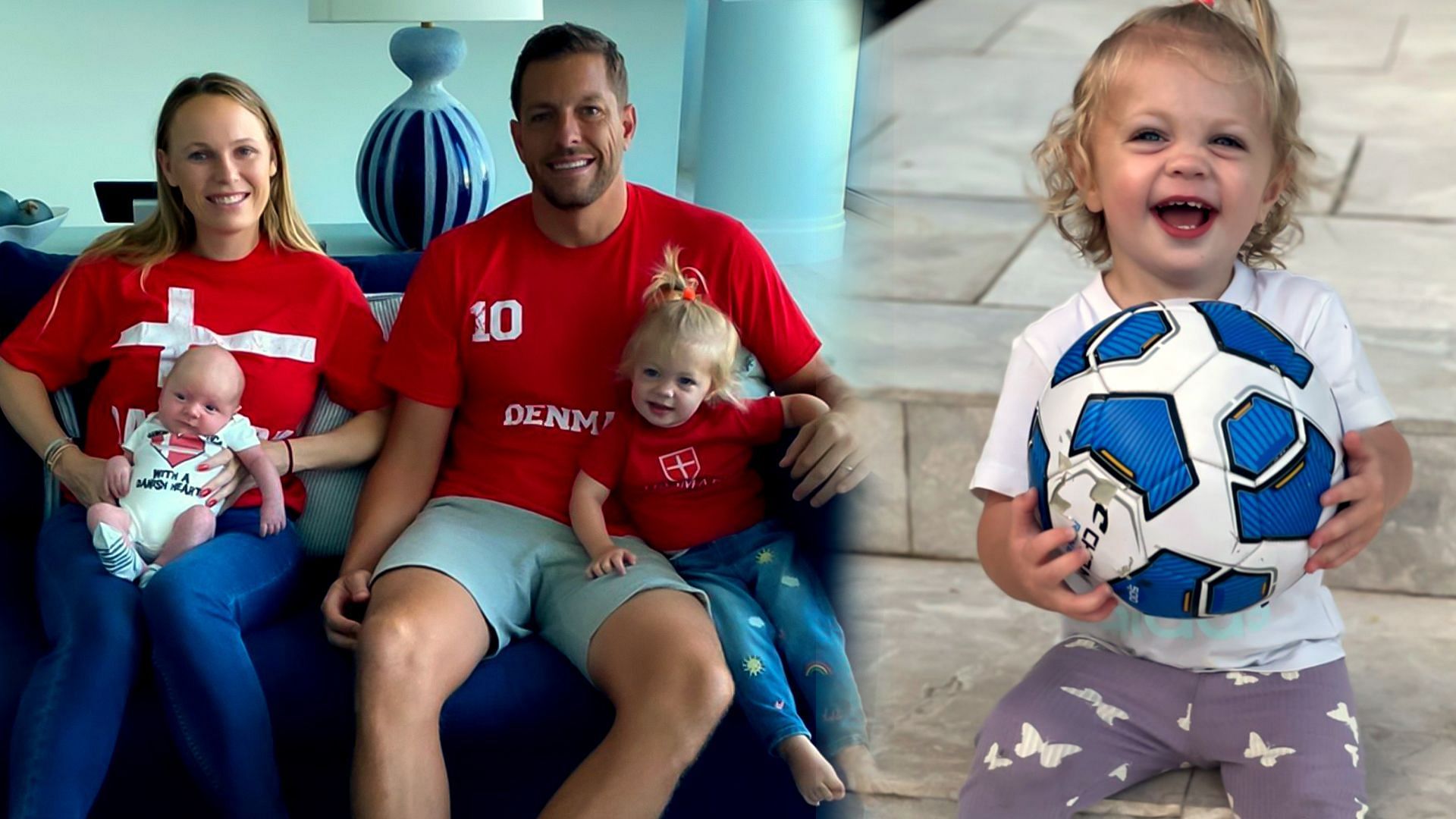 Caroline Wozniacki shares adorable photos of her family watching Denmark play in the FIFA World Cup together