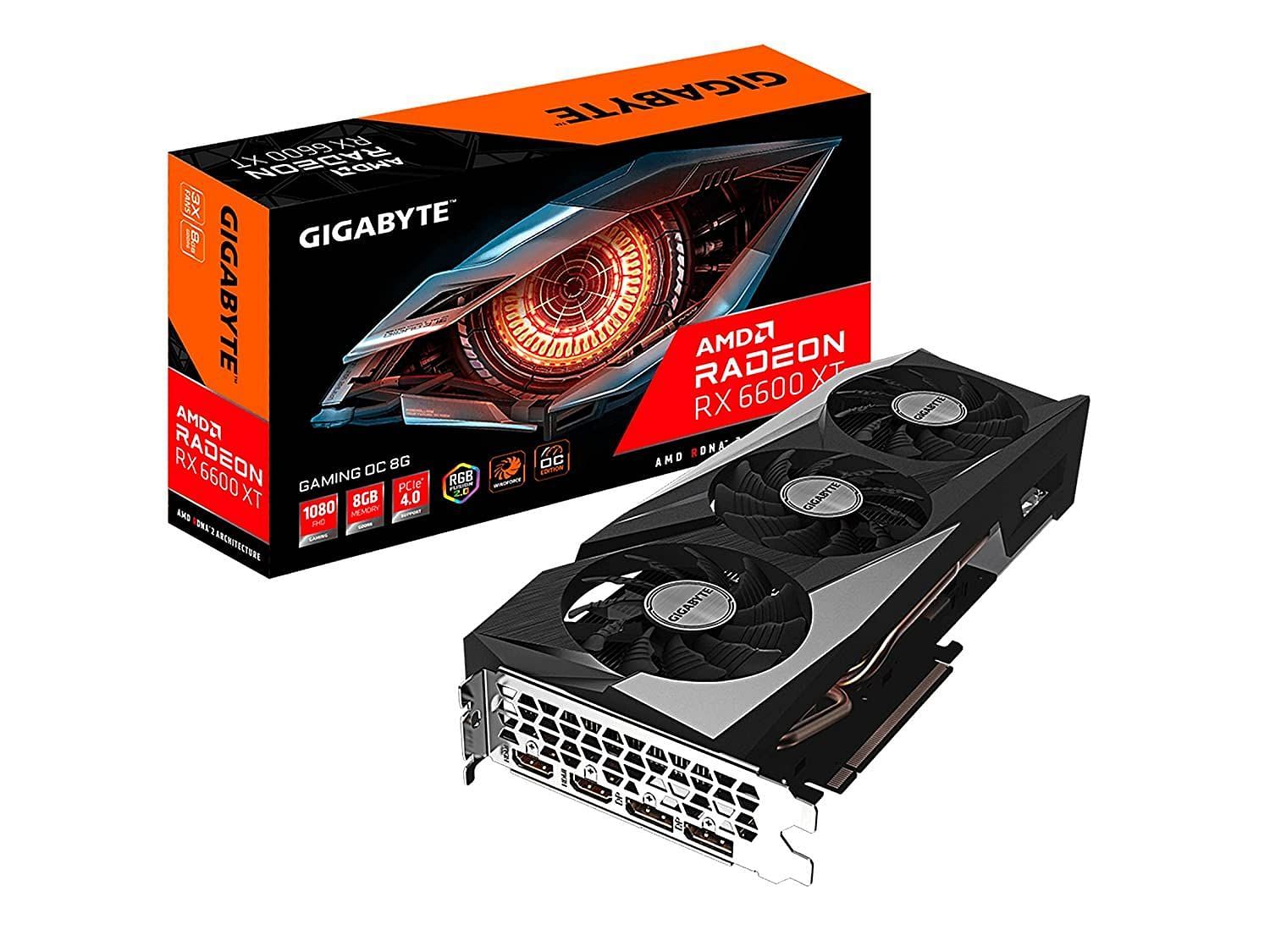 The Gigabyte AMD Radeon RX 6600 XT (Image via Amazon)