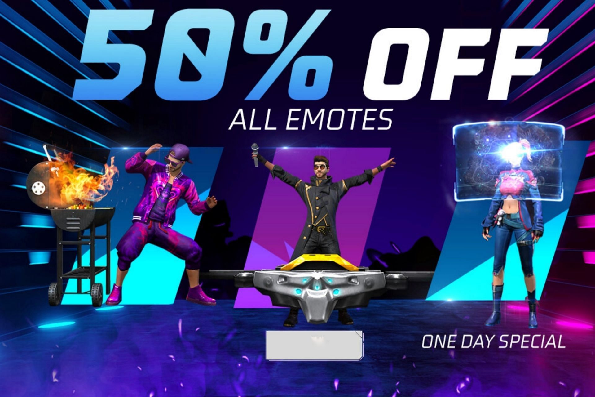 50% discount is available on emotes (Image via Garena)