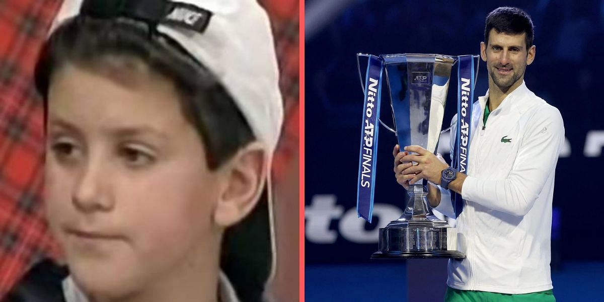 A 7-year-old Novak Djokovic said that he aimed to become a tennis champion