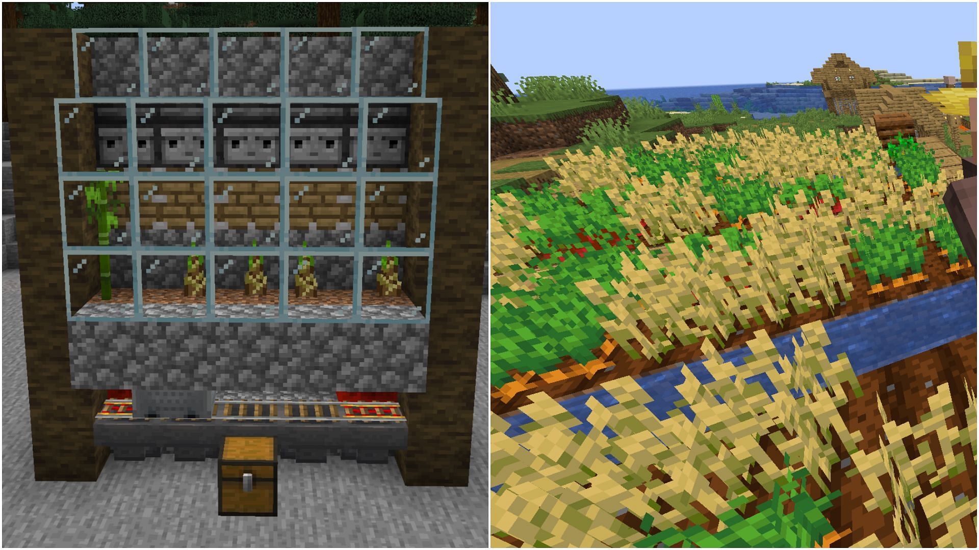 Many automatic farms are extremely easy to build in Minecraft (Image via Sportskeeda) 