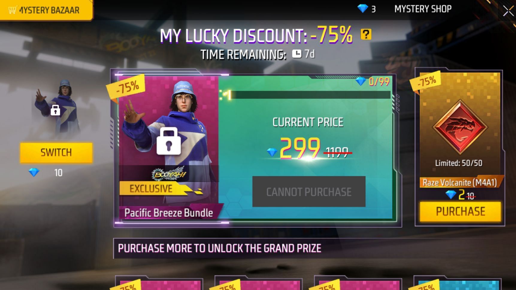 Mystery Shop offers items at huge discounts (Image via Garena)