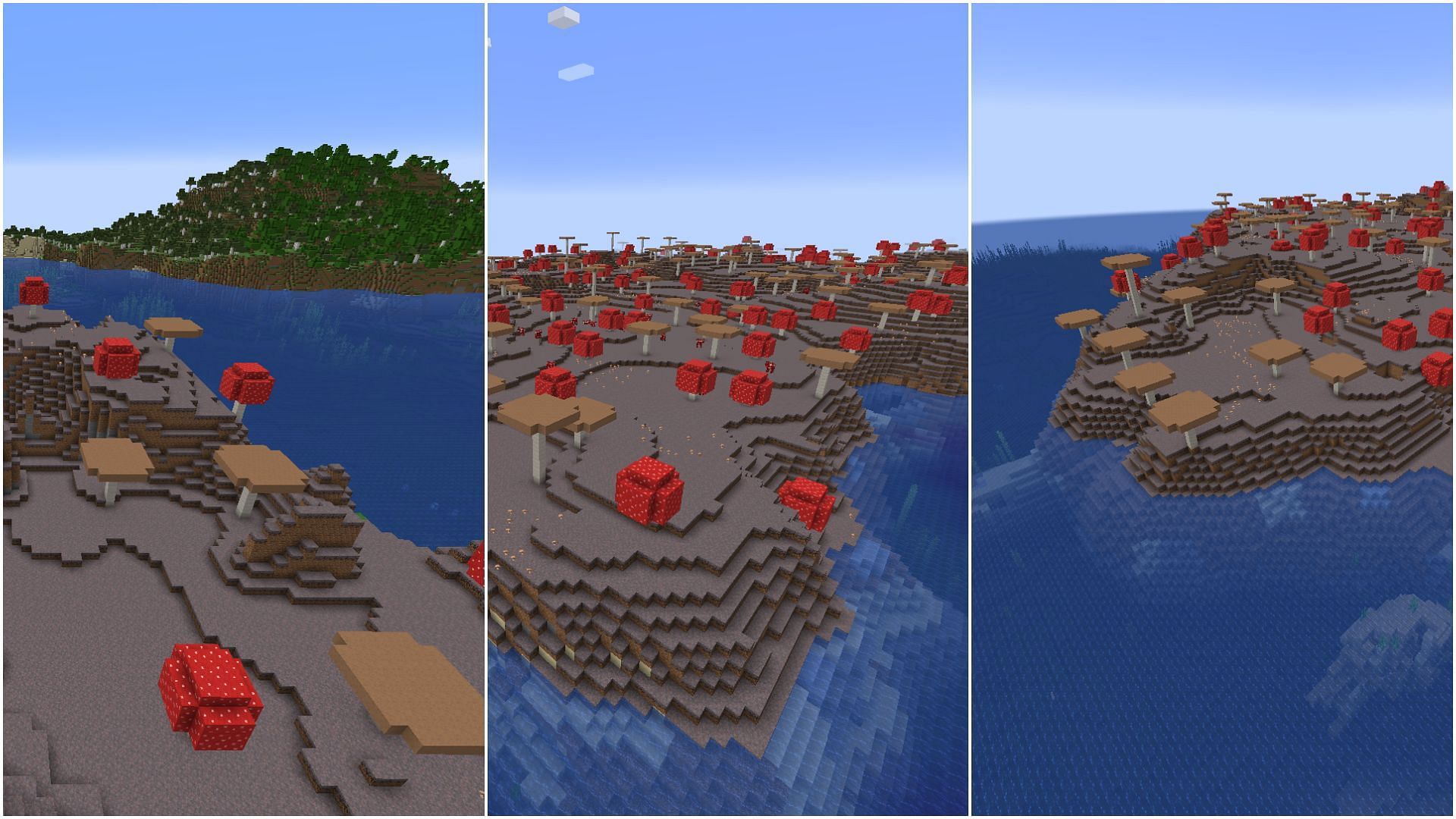 These seeds spawn players slightly closer to mushroom fields in Minecraft 1.19 (Image via Sportskeeda)