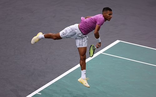 Felix Auger-Aliassime at the 2022 Paris Masters.