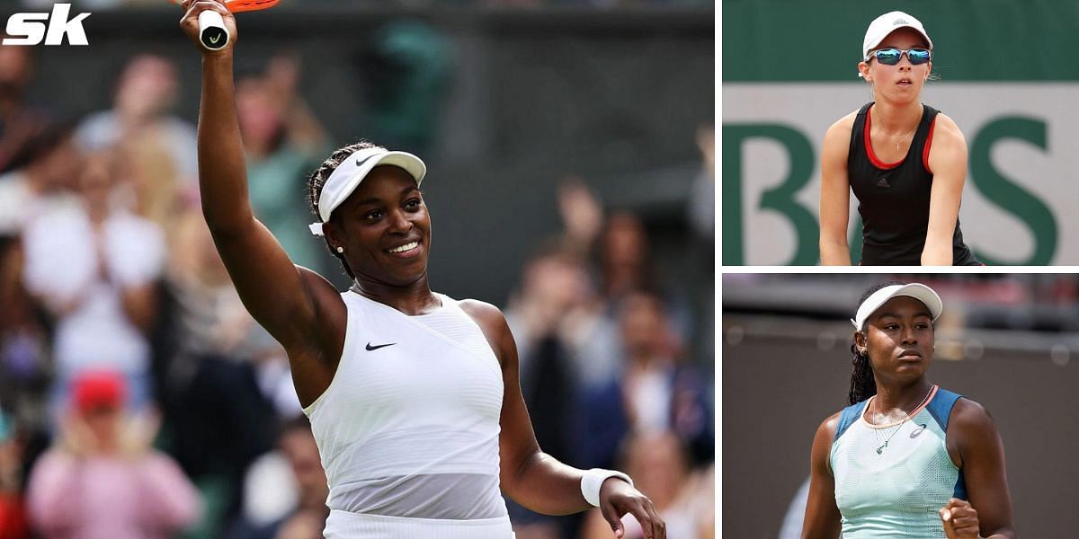 Sloane Stephens, Katie Volynets (Top-R), and Alycia Parks (Bottom-R).