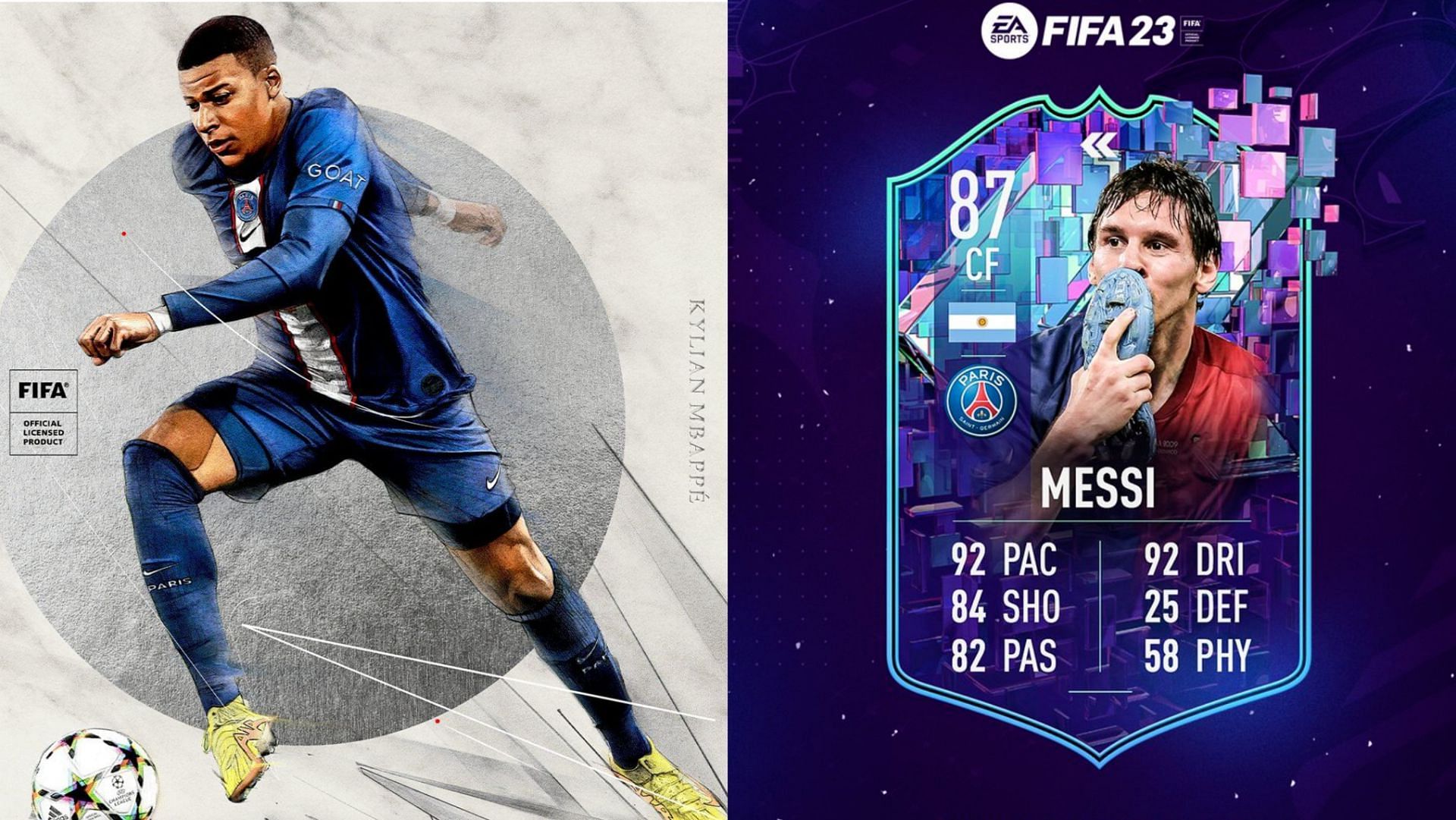 A special card of Messi has been leaked online (Images via EA Sports, Twitter/FUT Sheriff)