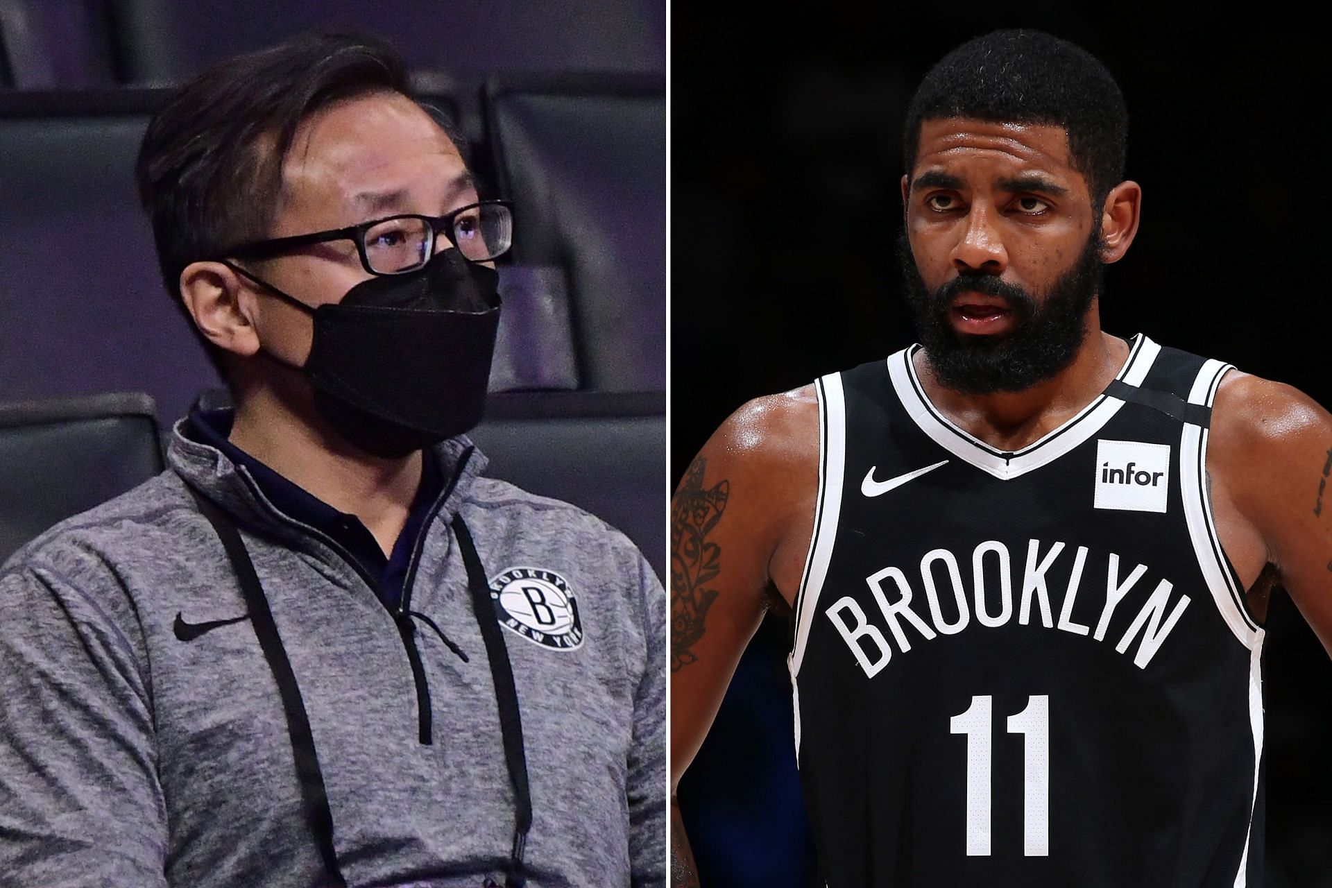 Brooklyn Nets owner Joe Tsai and All-Star guard Kyrie Irving