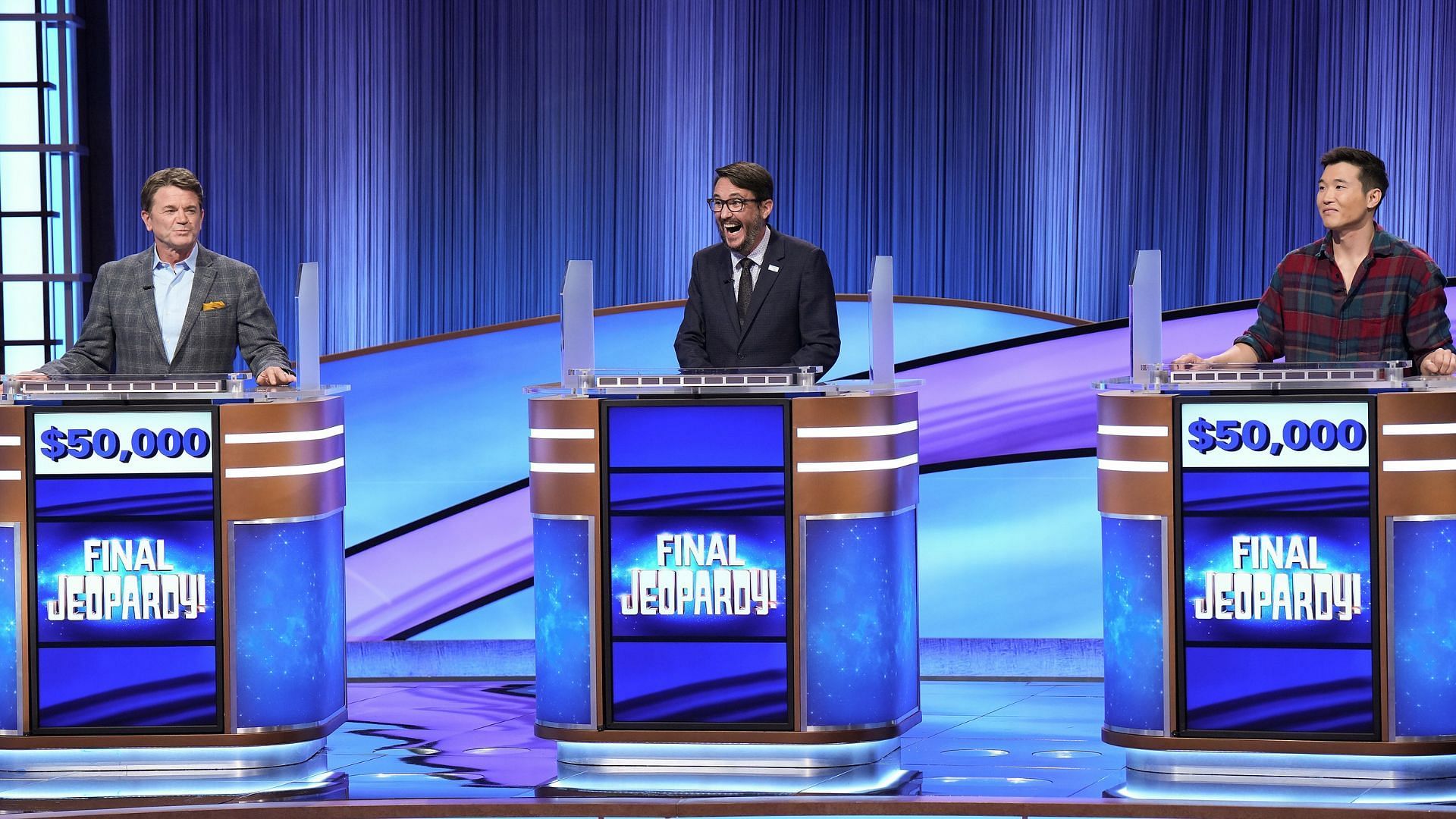 John Michael Higgins, Wil Wheaton, and Joel Kim Booster on Celebrity Jeopardy! Season 1 