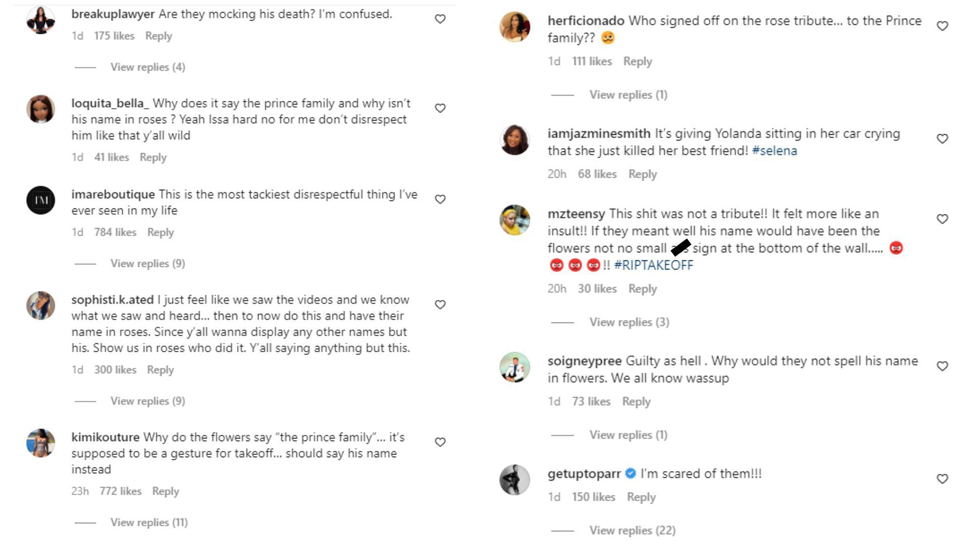 Netizens react to Memorial set up by J Prince 1/2 (image via Instagram)