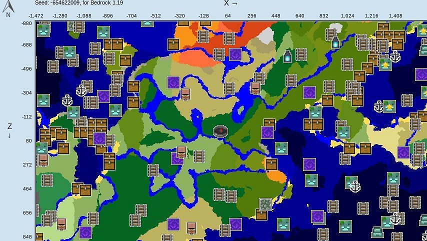 Mountains and rivers seed (Image via Chunkbase)