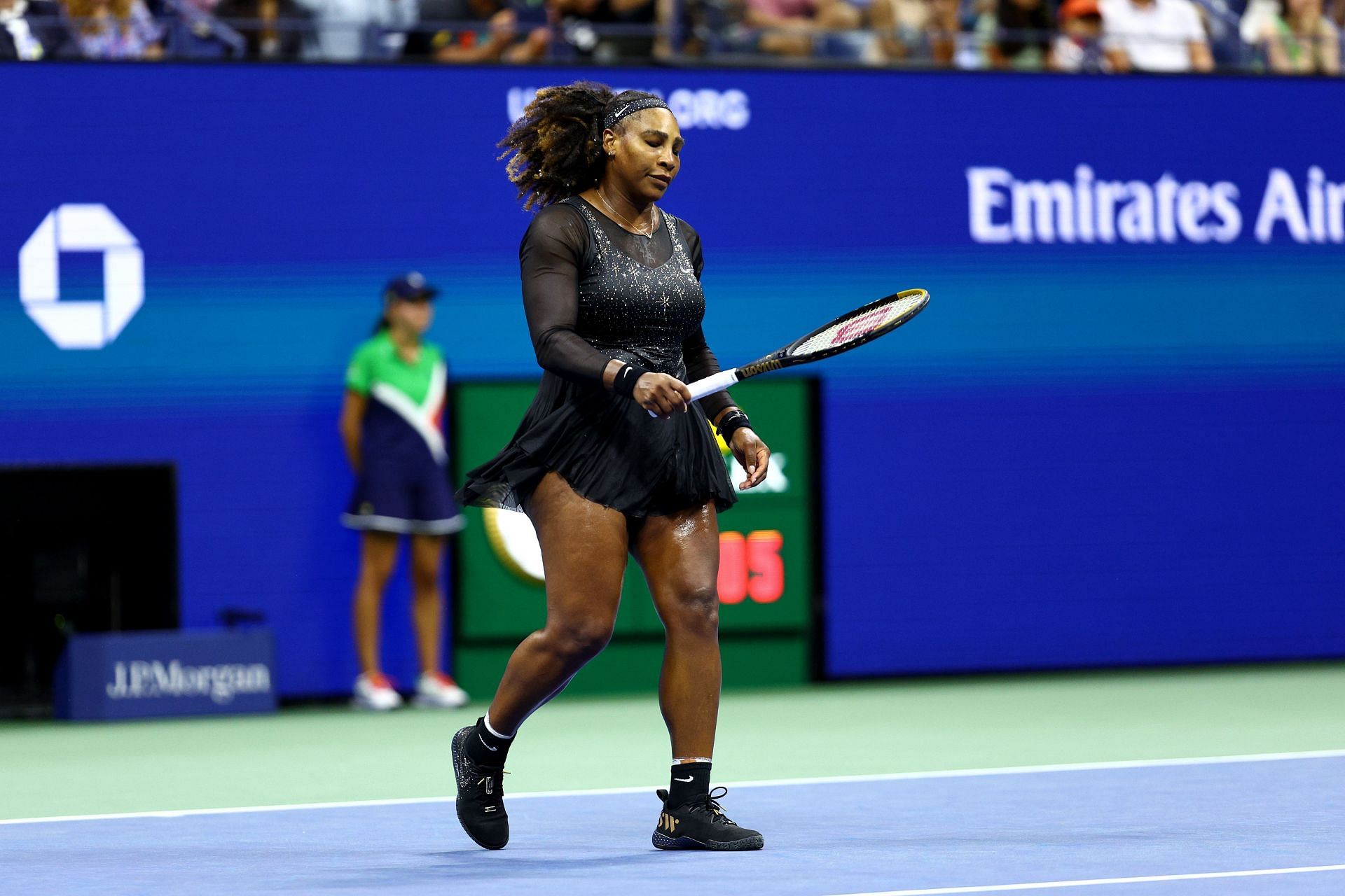 Serena Williams during her third-round match against Ajla Tomlijanovic at the 2022 US Open