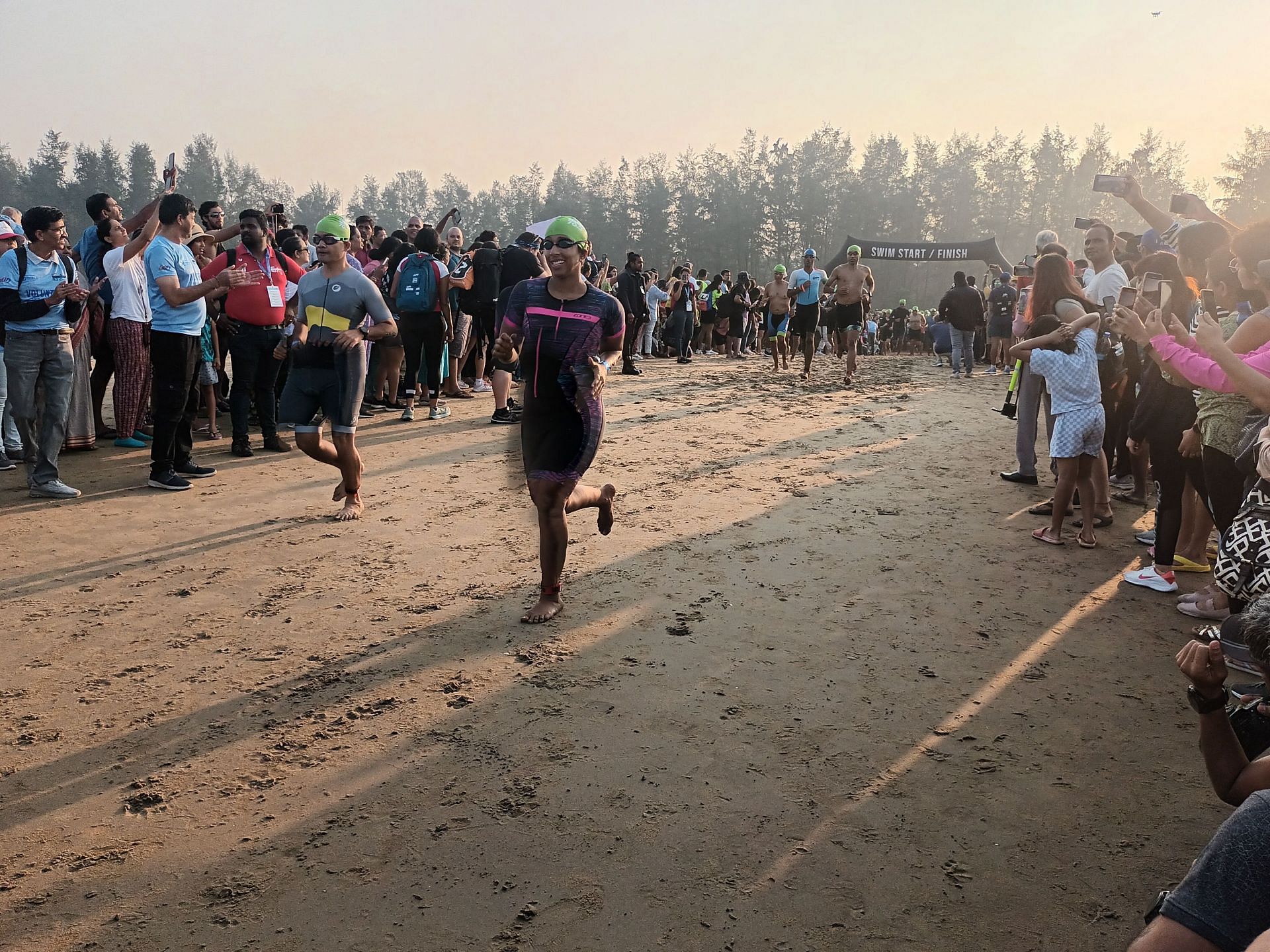 Competitors during Ironman event in Goa on Sunday. Photo credit Navneet Singh