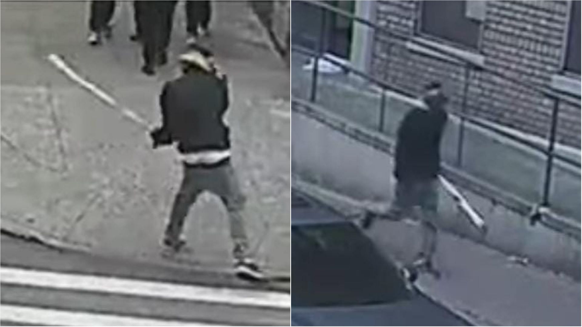 A man in his late 20s attacked a 12-year-old schoolboy with a single crutch on the streets of Brooklyn (Image via New York Police Department)