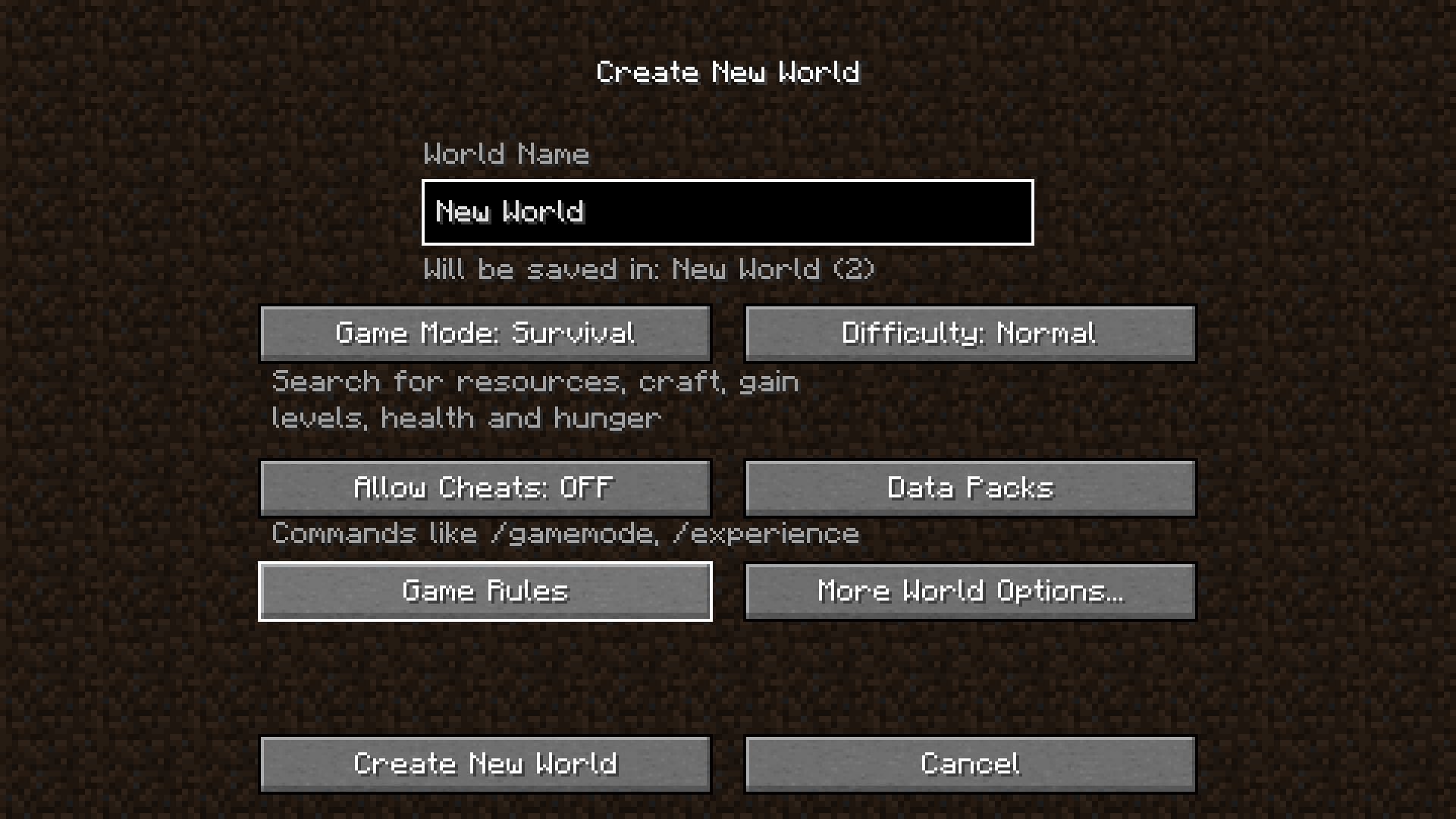 You can turn off the fire spread before creating a new Minecraft world (Image via Mojang)