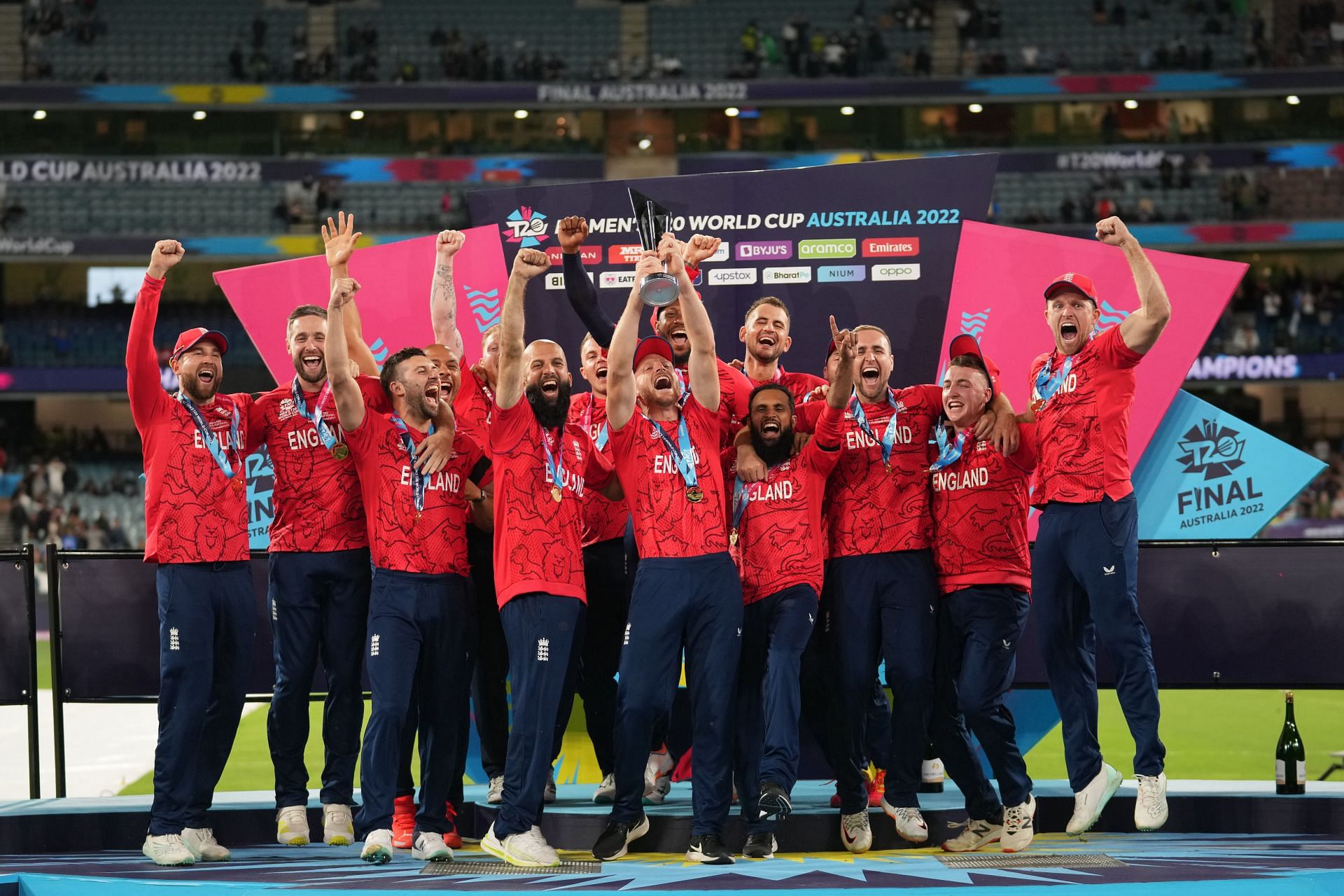 England celebrating their World Cup win. (Credits: Getty)