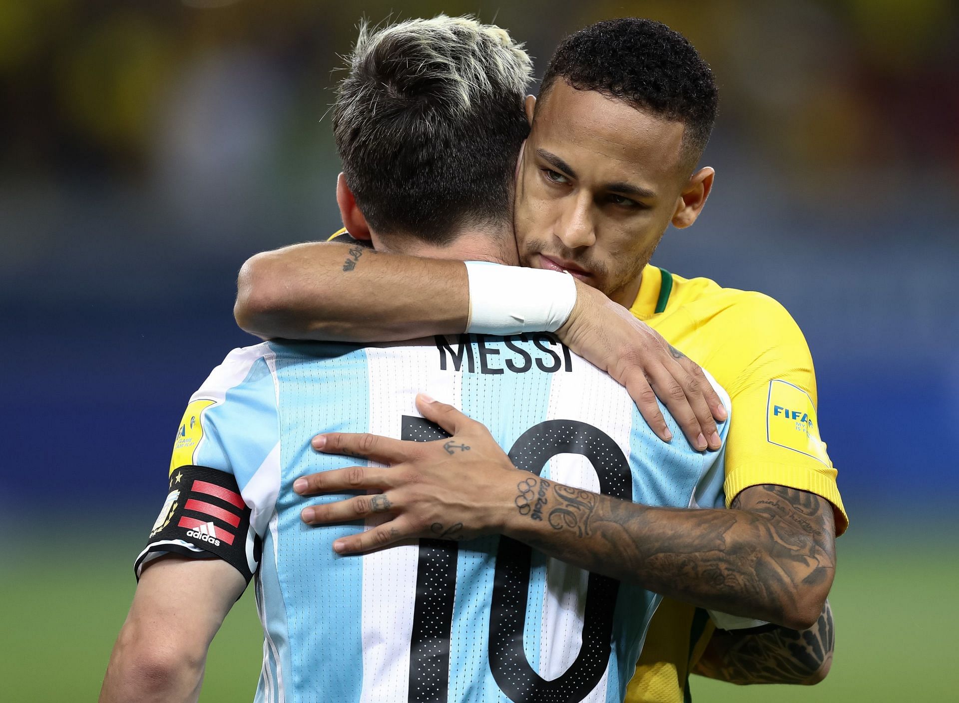 Brazil v Argentina - Neymar and Lionel Messi