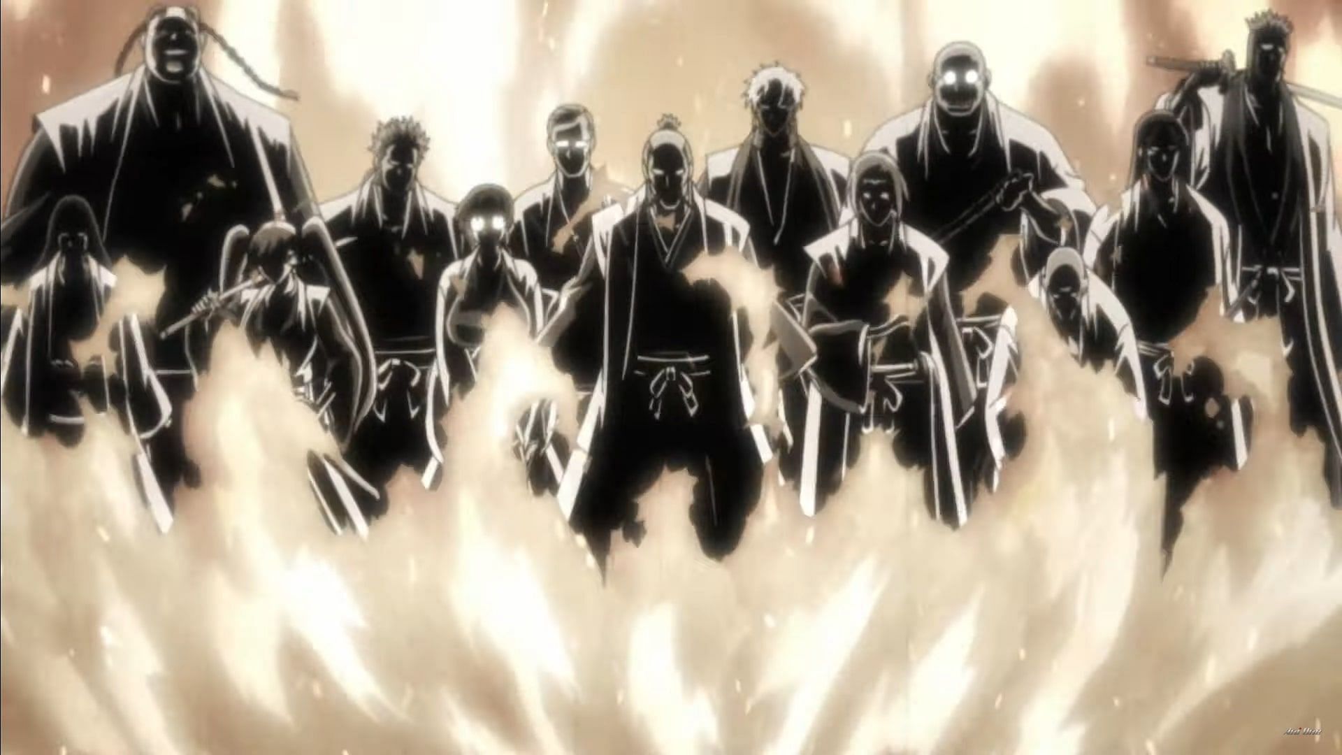 The First Generation Gotei 13 captains (Image via Studio Pierrot)