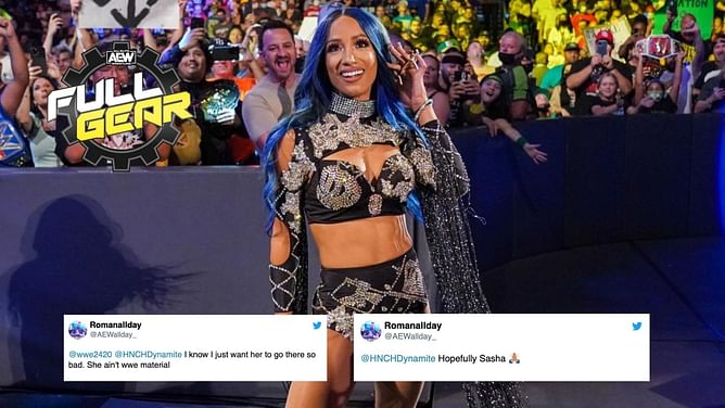 "Hopefully Sasha [Banks]" - Wrestling fans erupt to wild predictions about the 6-time WWE Women's Champion making an appearance at AEW Full Gear 2022