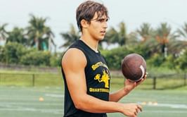 Former UFC light heavyweight champion's son, a four-star quarterback, picks his favorite NCAA Division 1 football teams