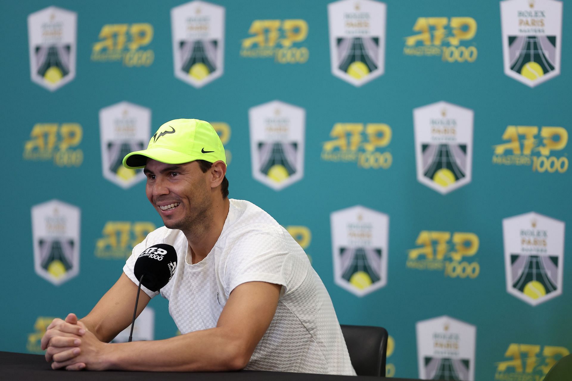 Nadal speaks to the press ahead of the Rolex Paris Masters 2022