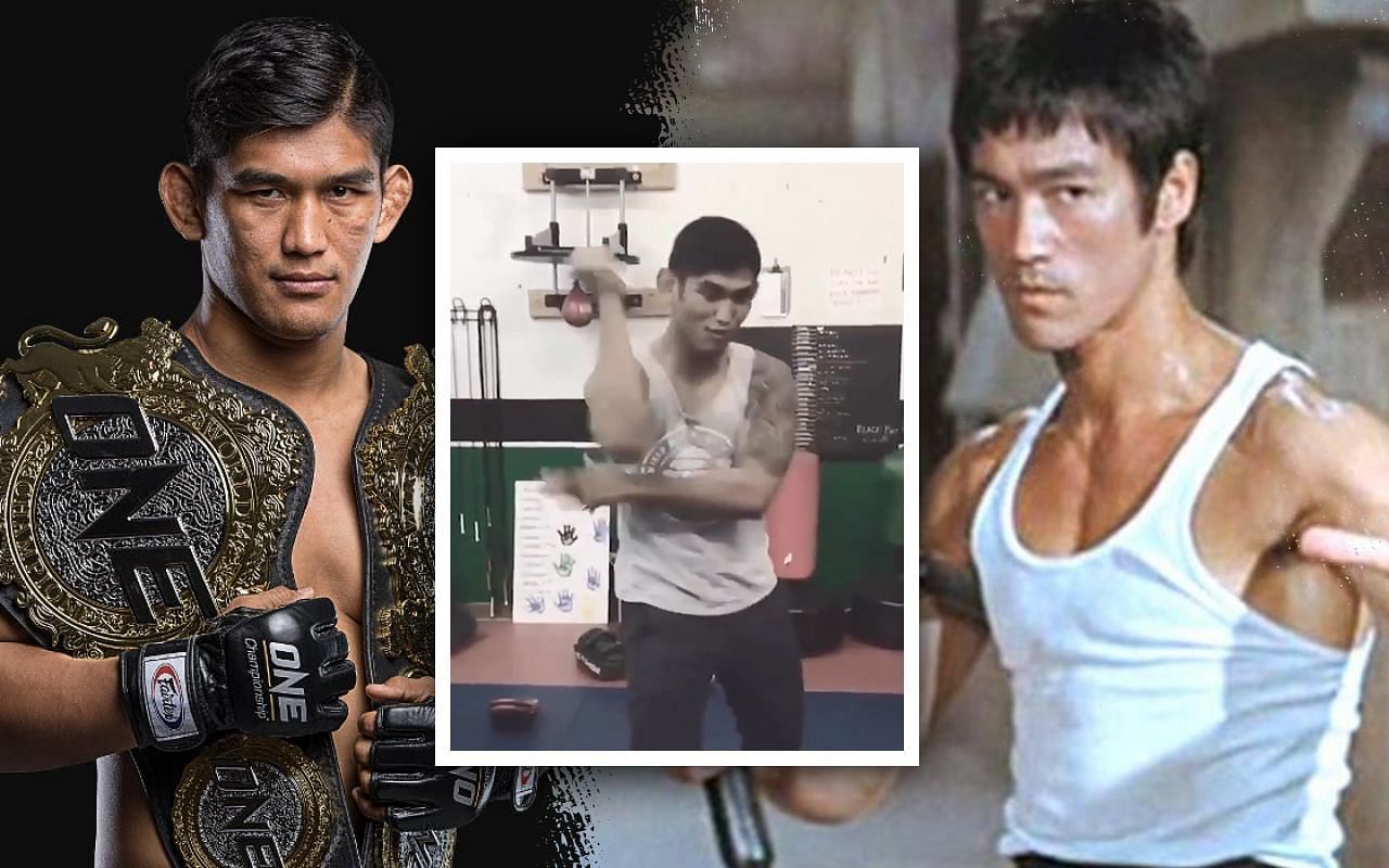 Aung La N Sang (left/center), Bruce Lee (right), photo by ONE Championship