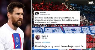 "Stat-padding against smaller teams isn't enough", "Questions need to be asked" - PSG superstar Lionel Messi gets slated for 'ghosting' against Juventus despite 2-1 win