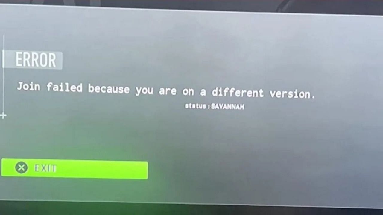 Status Savannah error of (Image via Activision)