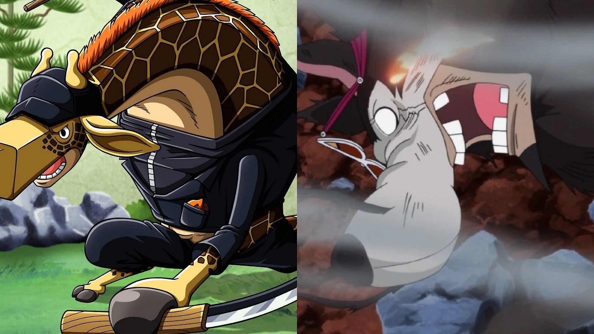 Kaku&#039;s fearsome Four Sword Style and Devil Fruit-enhanced techniques put him on a different level than Jabra (Image via Toei Animation, One Piece)