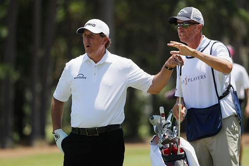 Phil Mickelson and Jim 'Bones' Mackay at THE PLAYERS Championship - Round Two (Image via Jamie Squire/Getty Images)