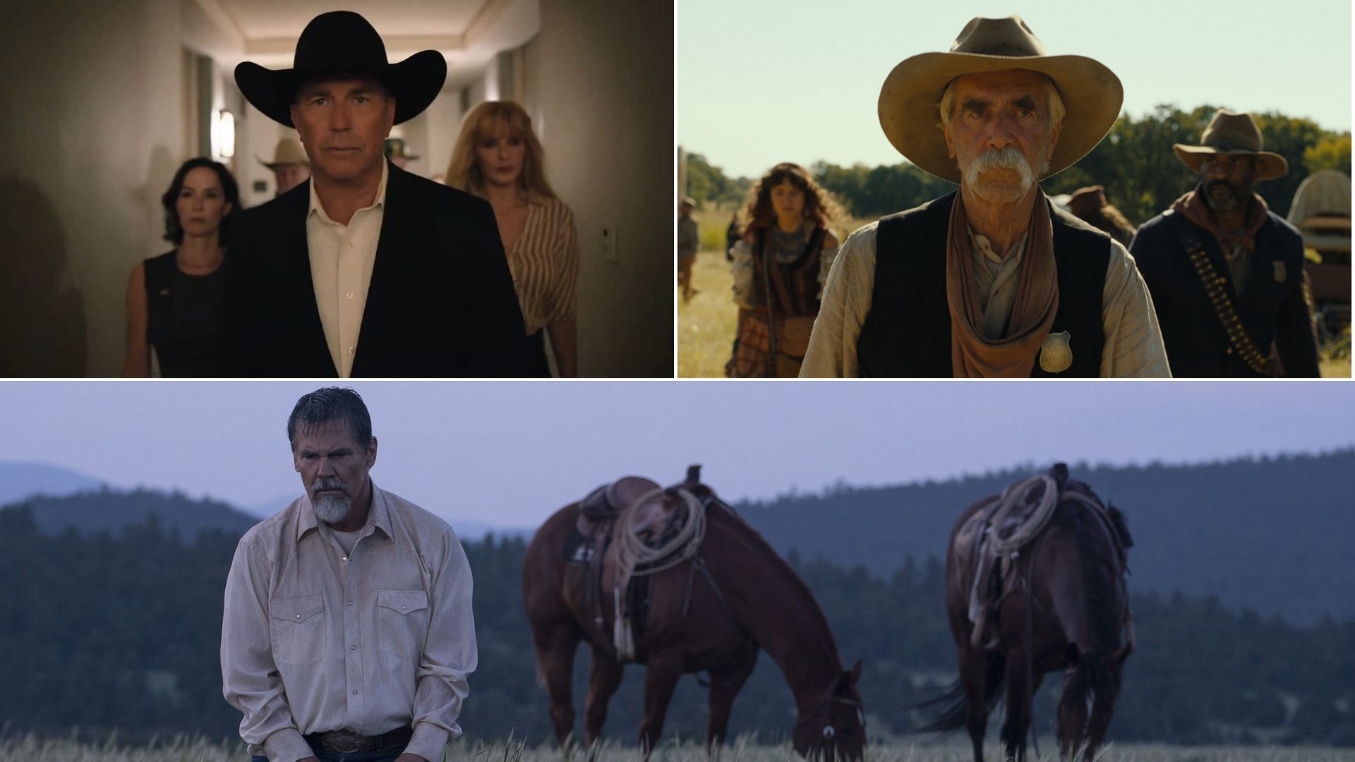 Western dramas like Yellowstone (Images via IMDb) 