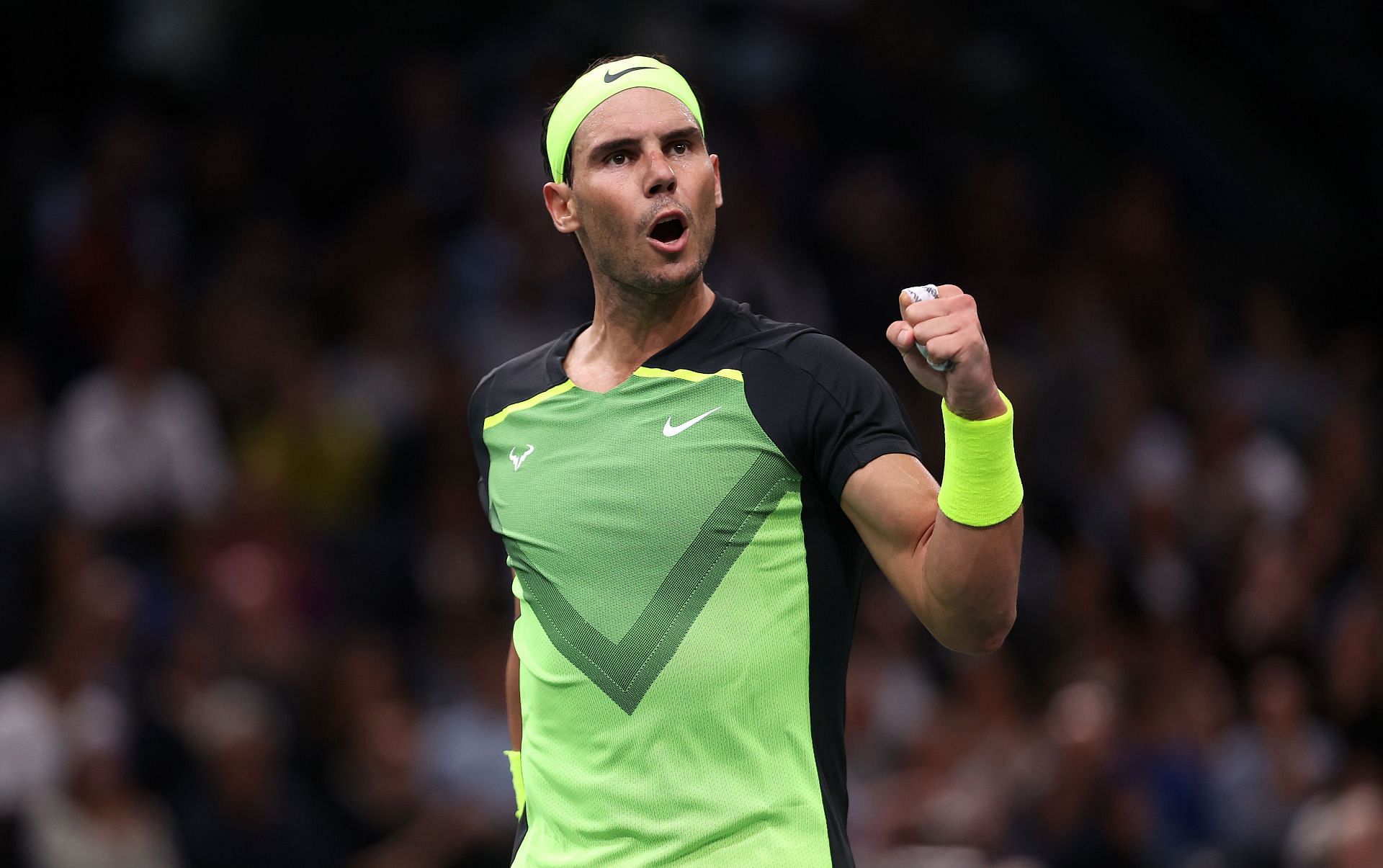 Rafael Nadal at the Paris Masters.