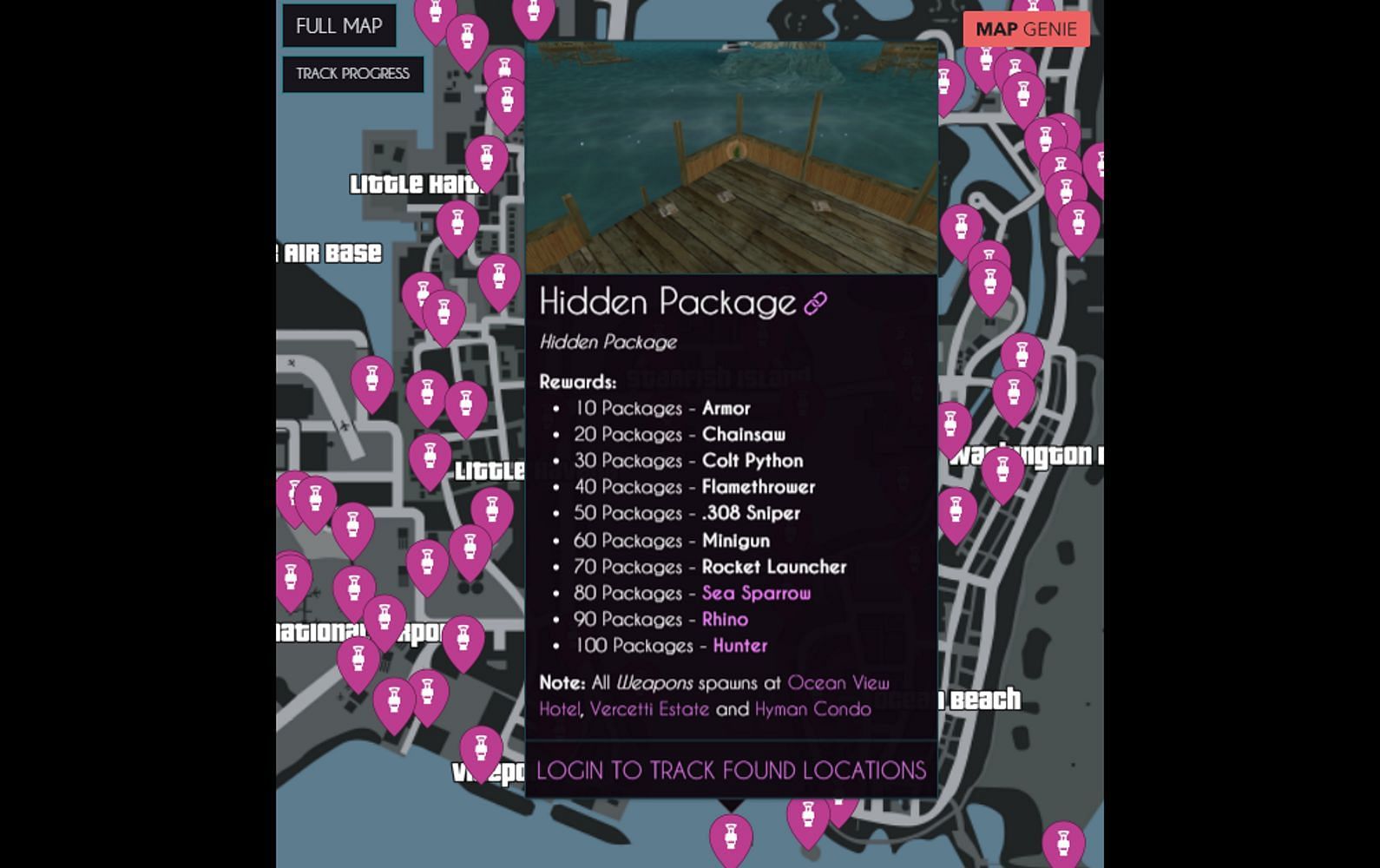 Gta Vice City Definitive Edition Guide Interactive Map For All Hidden