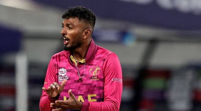 "You're learning from the best" - UAE's T20 World Cup hat-trick hero Karthik Meiyappan lauds MS Dhoni for advice