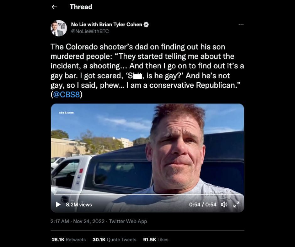  Aaron Franklin father of Colorado shooter is being bashed on the internet (Image via @@NoLieWithBTC)