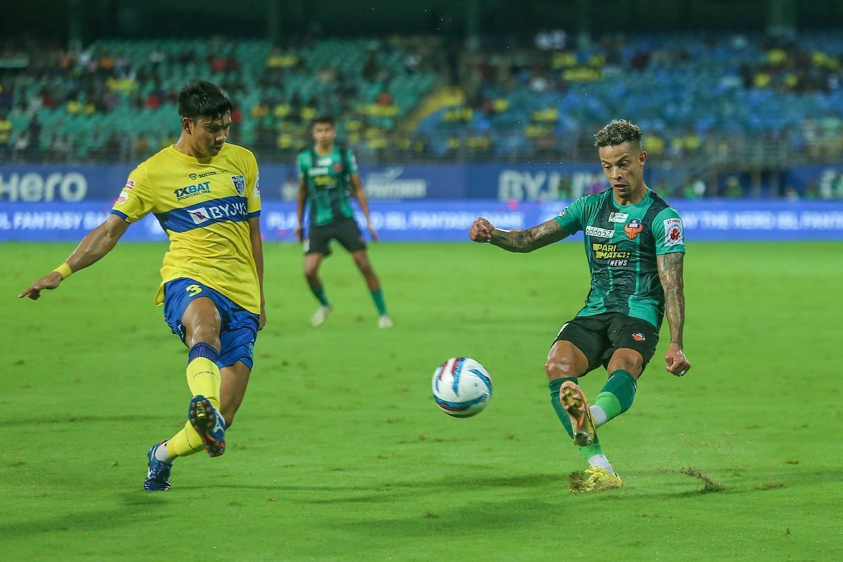 Noah Wali missed some good chances in the first half (Image courtesy: ISL Media)