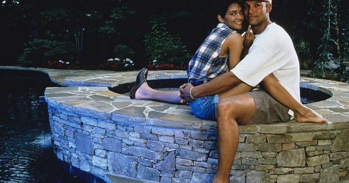 When former Atlanta Braves star David Justice held ex-wife Halle