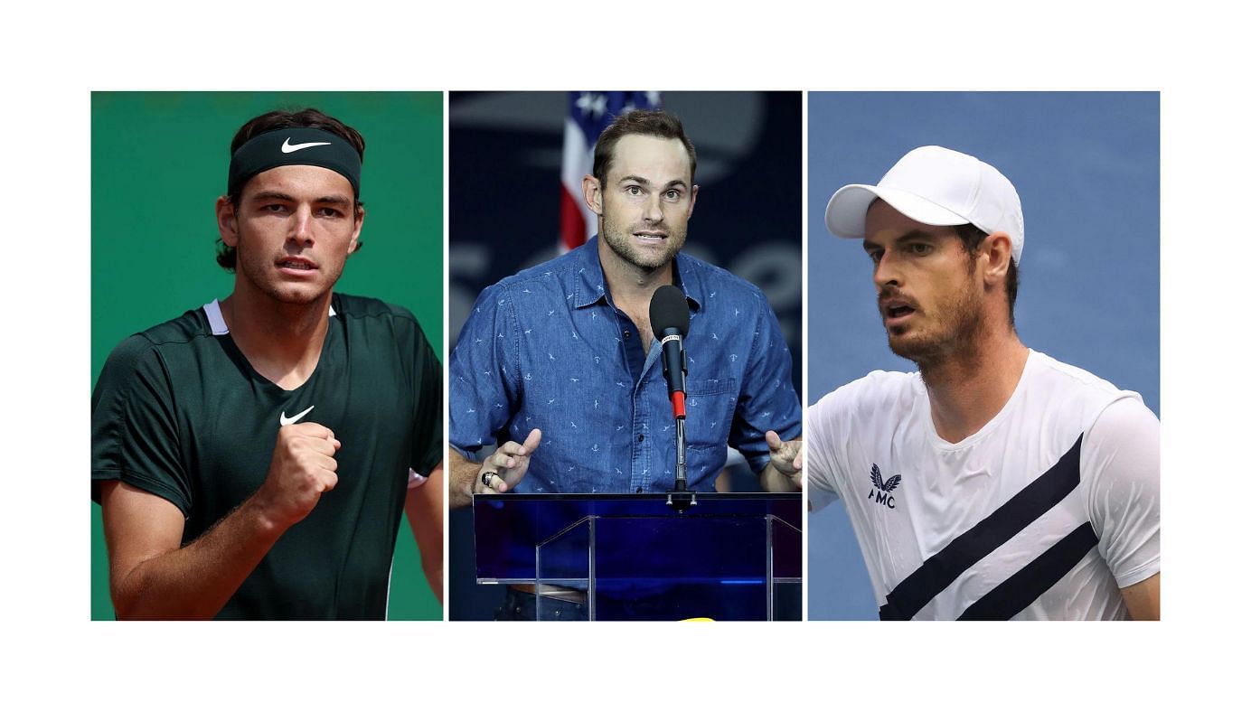 Taylor Fritz, Andy Roddick, and Andy Murray.