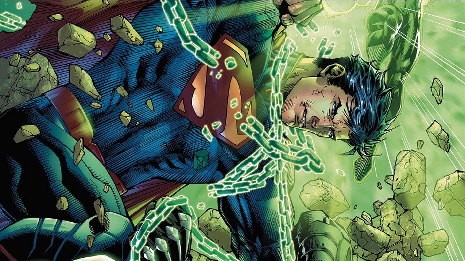 Kryptonite, and now magic, stand as the Man of Steel&#039;s weaknesses (Image via Jim Lee)