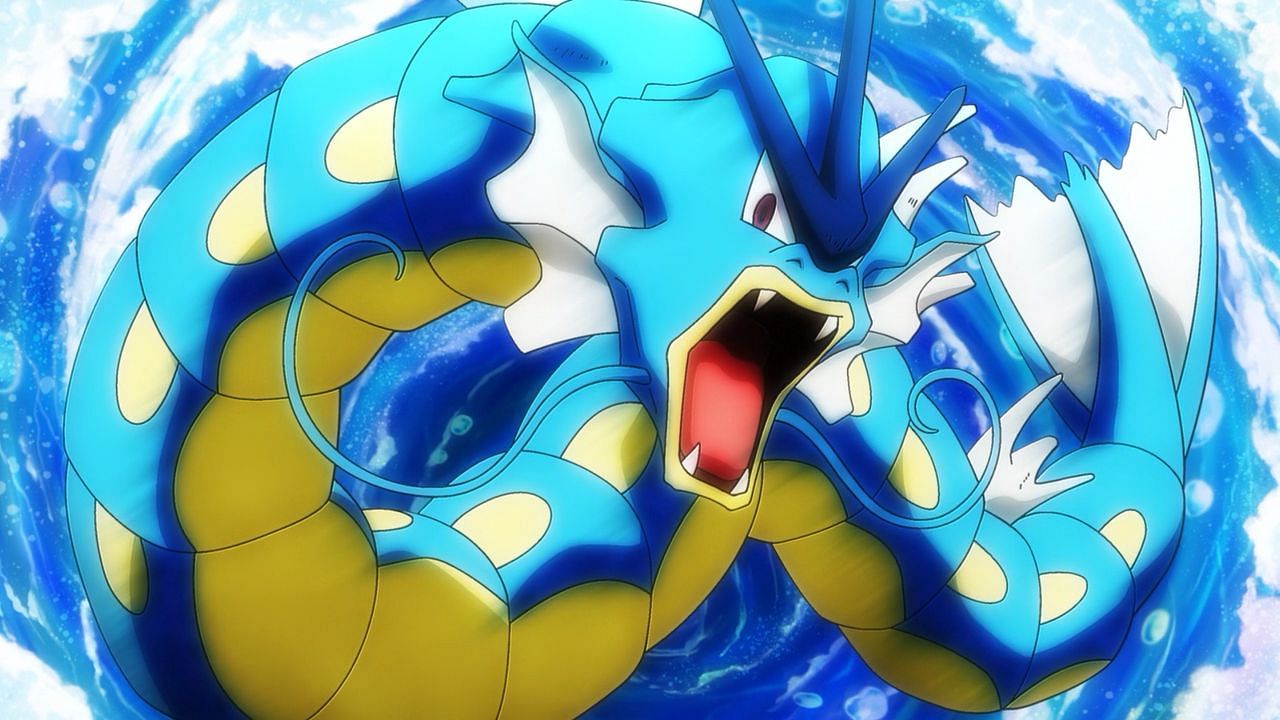 Gyarados as it appears in the anime (Image via The Pokemon Company)