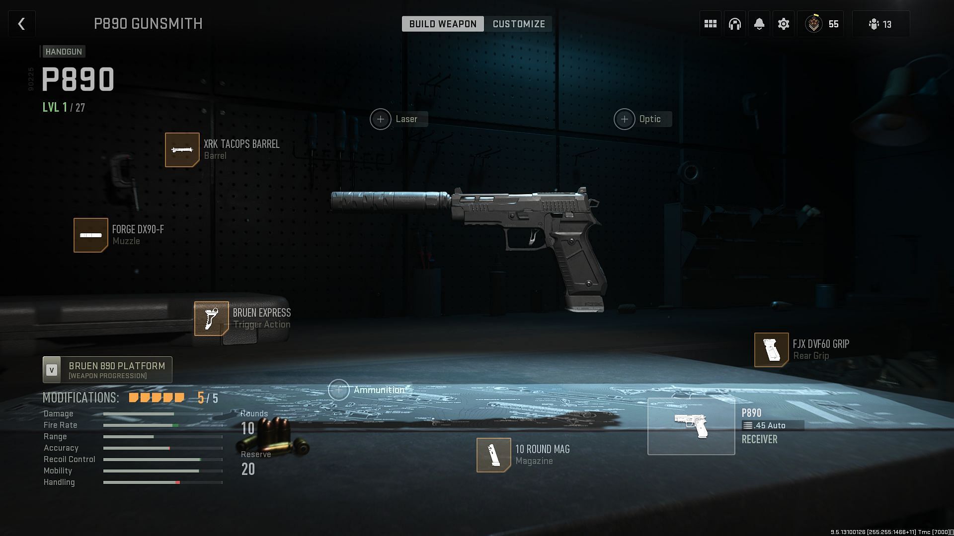 Best P890 attachments in Modern Warfare 2 (Image via Activision)