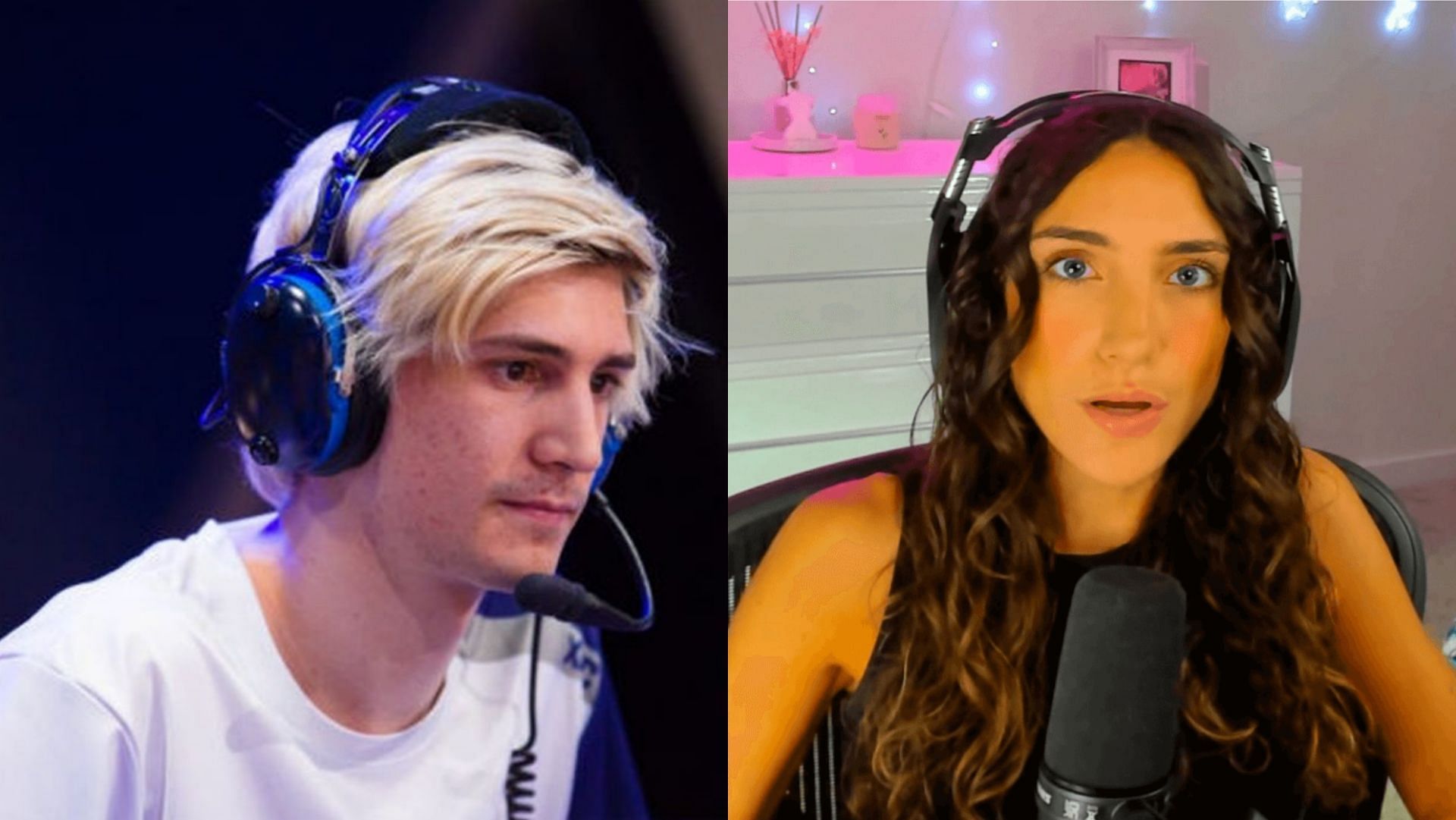 xQc, while chatting with Kai Cenat revealed an unfortunate typo while DMing Nadia (Image via Twitch/xQc &amp; Nadia)