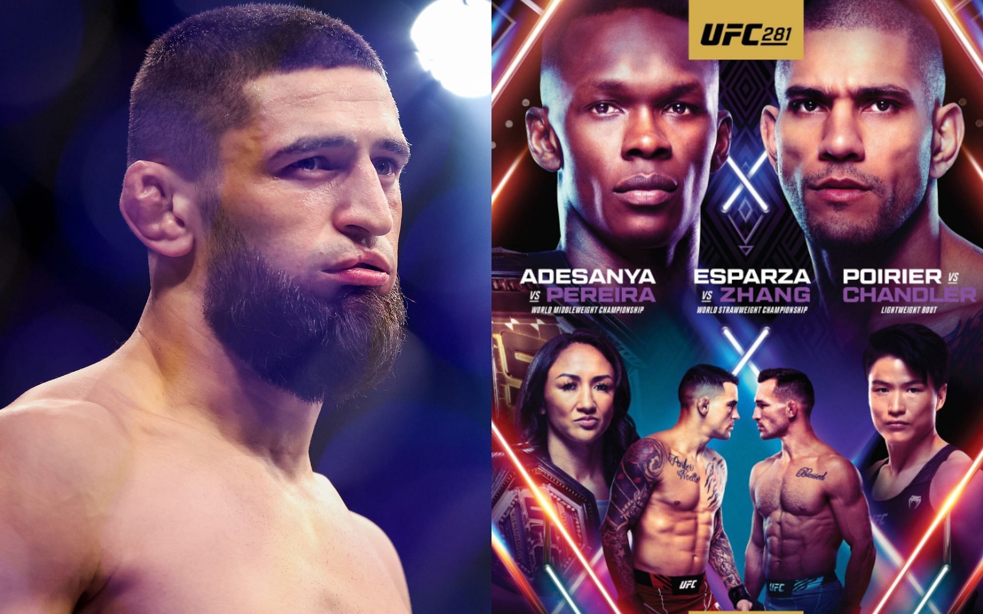 Khamzat Chimaev picks winners of main and co-main event of UFC 281