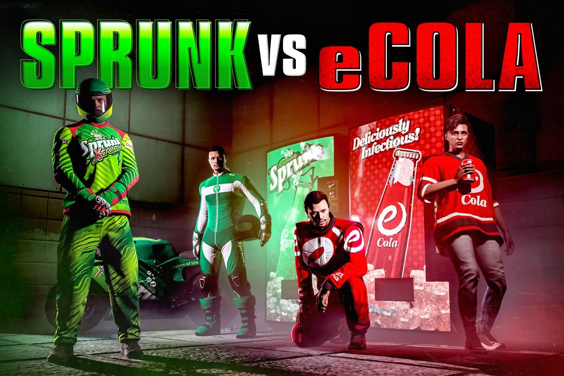 The Sprunk vs. eCola war was one of the most entertaining events in GTA Online (Image via Rockstar Games)