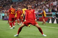 Alvaro Morata celebrates after scoring the goal