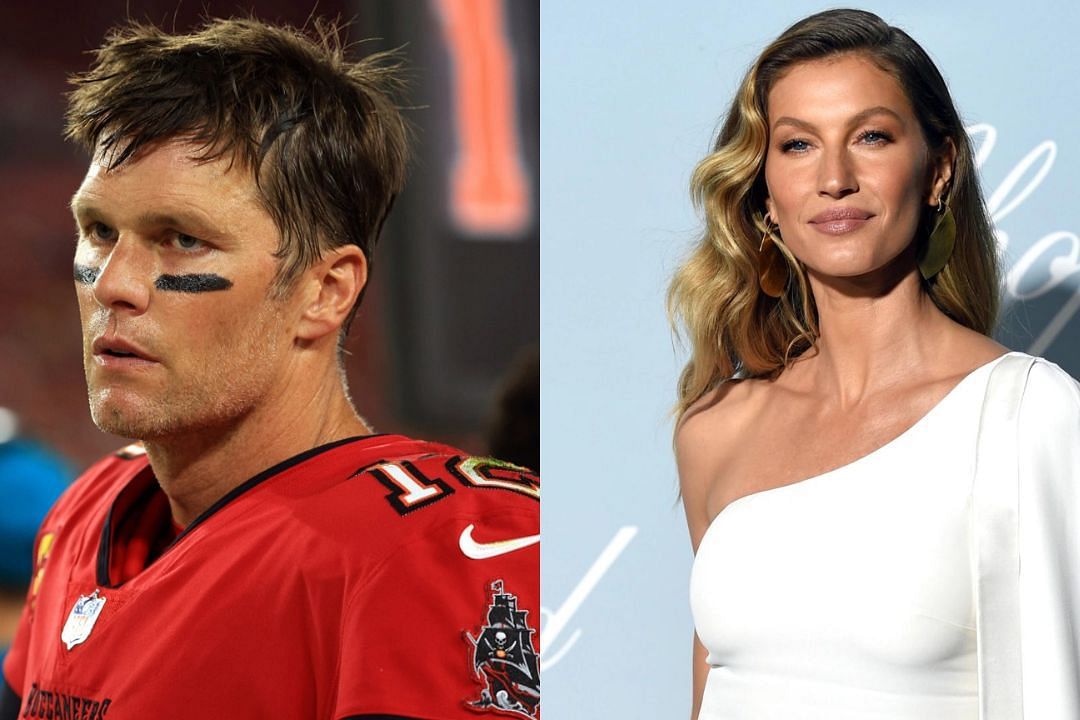 Buccaneers QB Tom Brady (l) and ex-wife Gisele Bundchen